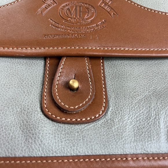 ICONIC Vintage Ghurka Original No 37 The Spectator Bag - grey and brown leather - Picture 3 of 16